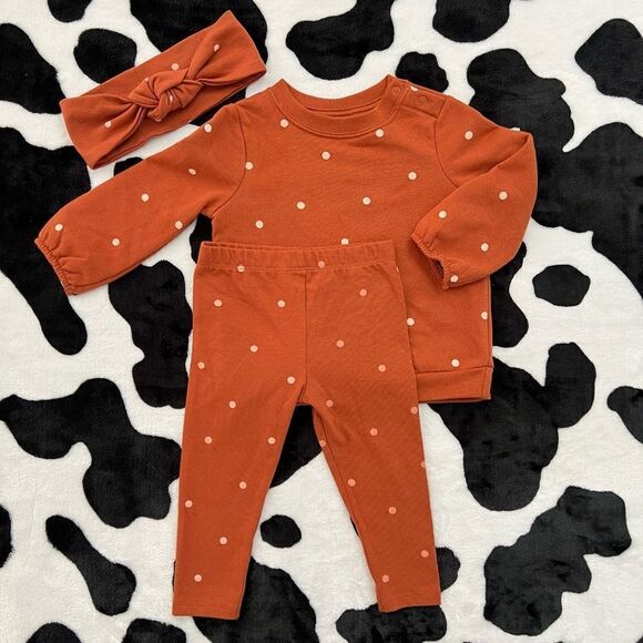Baby Girl Cat & Jack Fall 3 Piece Matching Set 12 months - Picture 2 of 16